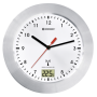 Bresser - Bresser Optics MYTIME BATH RC Quartz wall clock Cercle Argent, Blanc