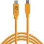 Tether Tools - USB-C zu 2.0 Micro- B 5-Pin 4,60m orange