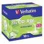 Verbatim - CD-RW Verbatim 700MB 10pcs Pack 12x JewelCase Scratchresist retail