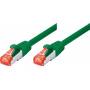 Tecline - Patchkabel S-STP (PIMF), Cat 6, gr�n, 0,5 m Patchkabel mit besonders schmalem Knickschutz (71500G)