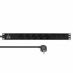 &nbsp;"Lanview-19'' rack mount power strip 1U 10A with 5 x Schuko type - Rack-Modul (LVR-3MSCH-LIC-SCH5)-Lanview-Hardware/Electronic"