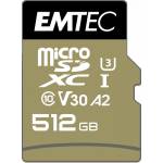 Emtec - mSD 512GB UHS-I U3 V30 A2 SpeedIN Pro + Adapter