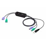 Aten - USB zu PS-/2-Konverter - 0,8 m - USB - PS/2 - USB - PS/2 - Schwarz - PS/2 + PS/2 + USB A - USB A + USB A (CV10KM)