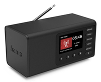 Hama - Digitalradio DR1001, FM/DAB/DAB+/Bluetooth� RX, Radiowecker, Schwarz (00054260)