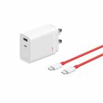 Oneplus - OnePlus 120W Dual Ports SuperVooc Adapter + Cable (Type-C + Type-A) - White