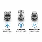 Kensington - ClickSave Verankerung 3-in-1 T-Bar-Wedge-Nano [DE-Version, German Keyboard]