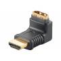 Tecline - Wentronic Goobay HDMI� Winkeladapter, HDMI Standard-Stecker (Typ A), Schwarz - HDMI� A-Stecker>HDMI� A-Buchse (68782)