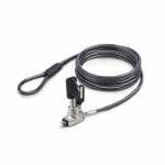 Startech - StarTech.com Slim Lock Noble Wedge Slot Compatible, 6.6ft Locking Cable - Sicherheitskabelschloss - Diebstahlschutz - 2 m (SNBLK